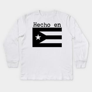 Hecho en Puerto Rico Kids Long Sleeve T-Shirt